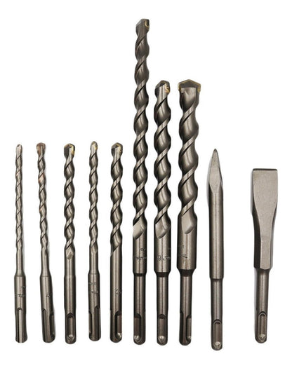Set 10 Piezas Brocas Y Cincel SDS - Plus - Makita - Herram.cl