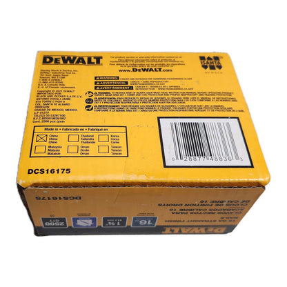 Clavo de Acabado 16GA 1 - 3/4'' 2500 Und (SCN616 - B2) - DeWALT - Herram.cl