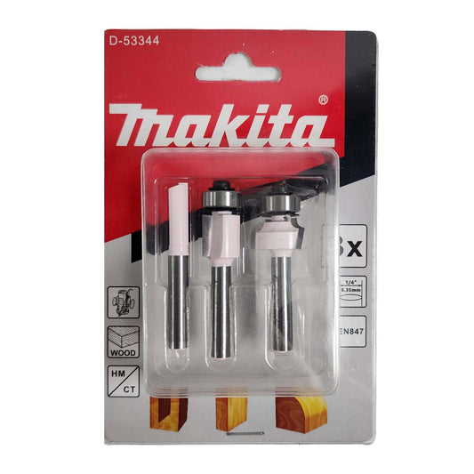 Set Fresas Para Madera Toma 1/4'' / 3 Pzas - Makita - Herram.cl