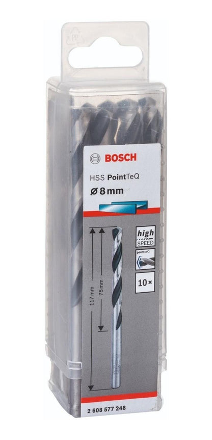 Caja Con 10 Unidades Broca Para Metal HSS - pointteq 8mm - Herram.cl