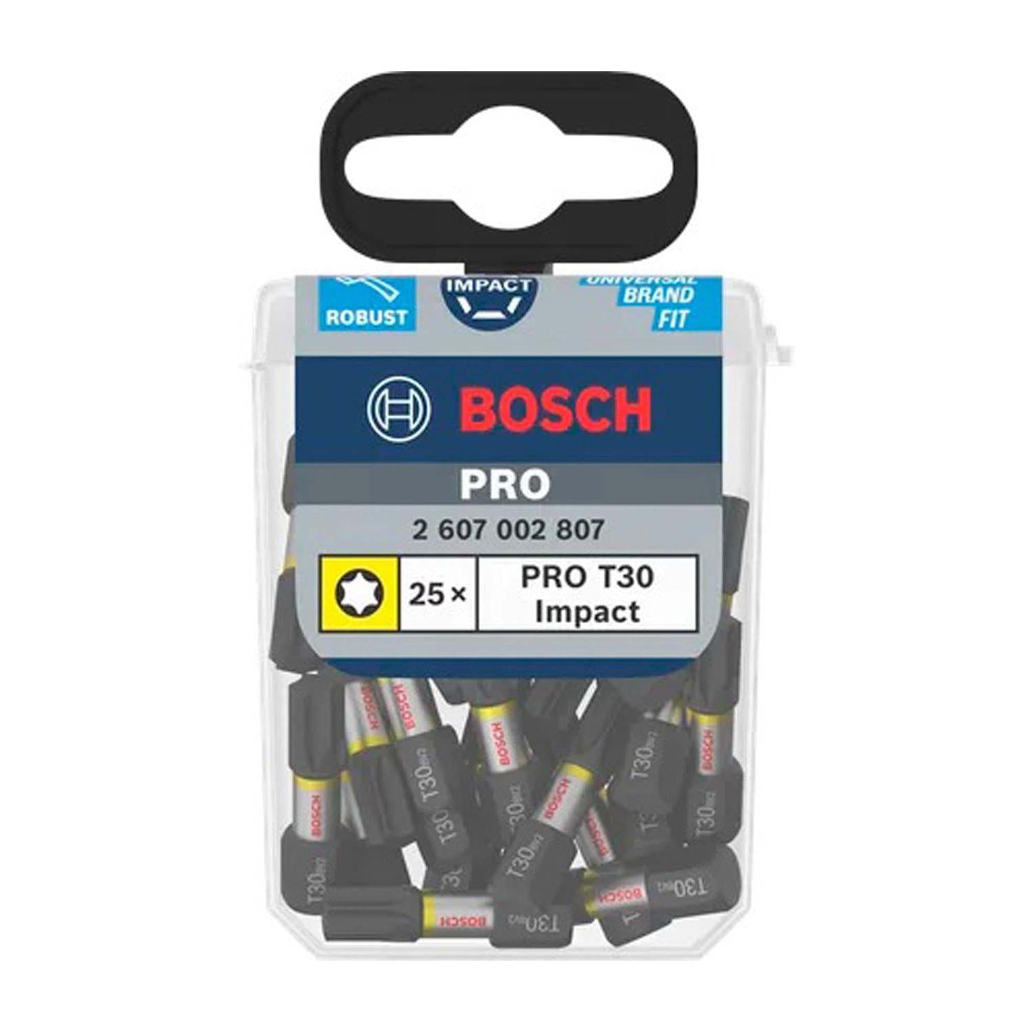 Puntas PRO Impact T30x25mm 25 Pzas - Bosch - Herram.cl