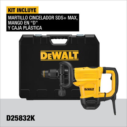 Martillo cincelador SDS - MAX 6 Kg 1.350 W D25832K - B2 - DeWALT - Herram.cl