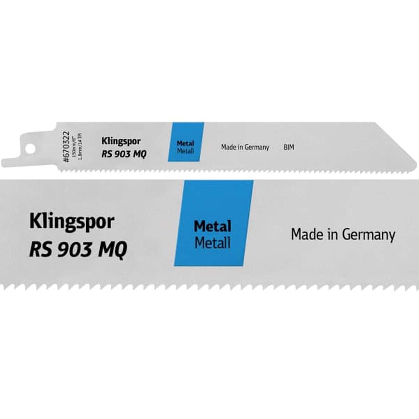 Hoja de Sierra Sable RS903 MQ Metal 230mm 5 Pzas - Klingspor - Herram.cl