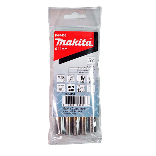 Brocas Metal HSS - TiN 11x142mm 5 Pzas - Makita - Herram.cl