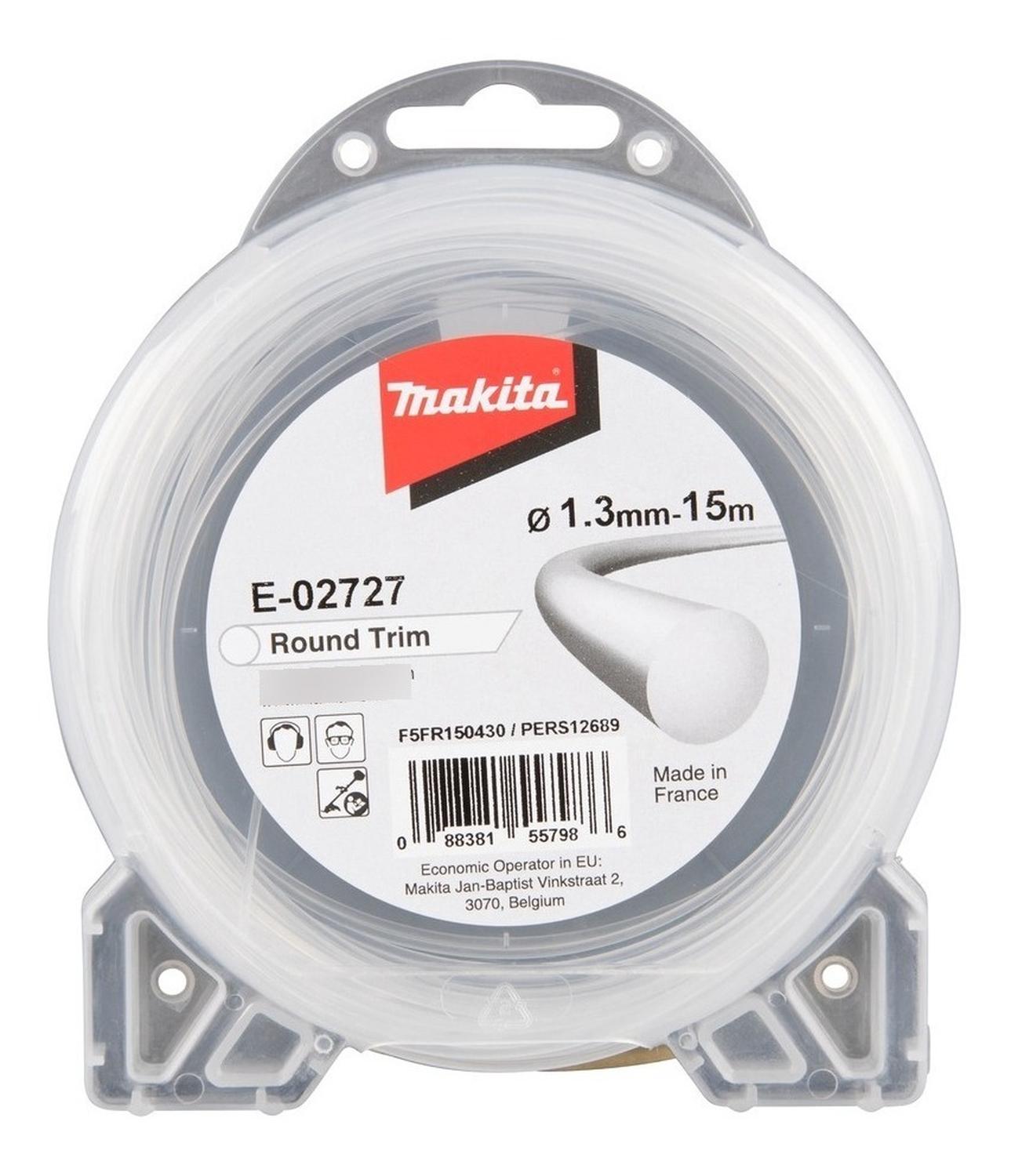 Hilo Nylon Redondo 1.3mm X 15m Orilladora Makita E - 02727 - Herram.cl