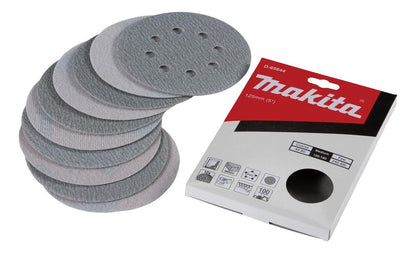 10 Discos Lija Con Velcro 125mm G100 - Makita - Herram.cl