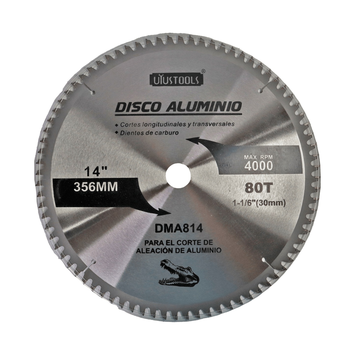 Disco De Sierra 14'' x 30mm (Madera) 80 Dientes - Uyustools - Herram.cl