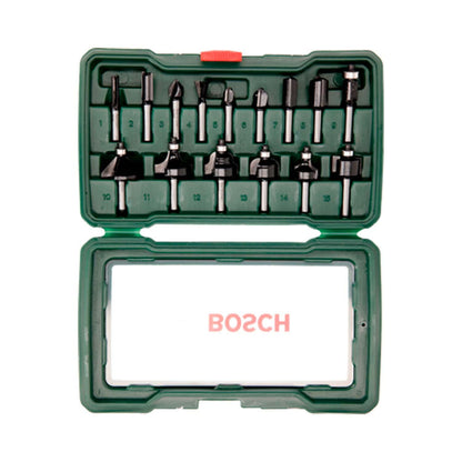 Set de Fresas Para Madera Toma de 1/4'' 15 Pzas. - Bosch - Herram.cl