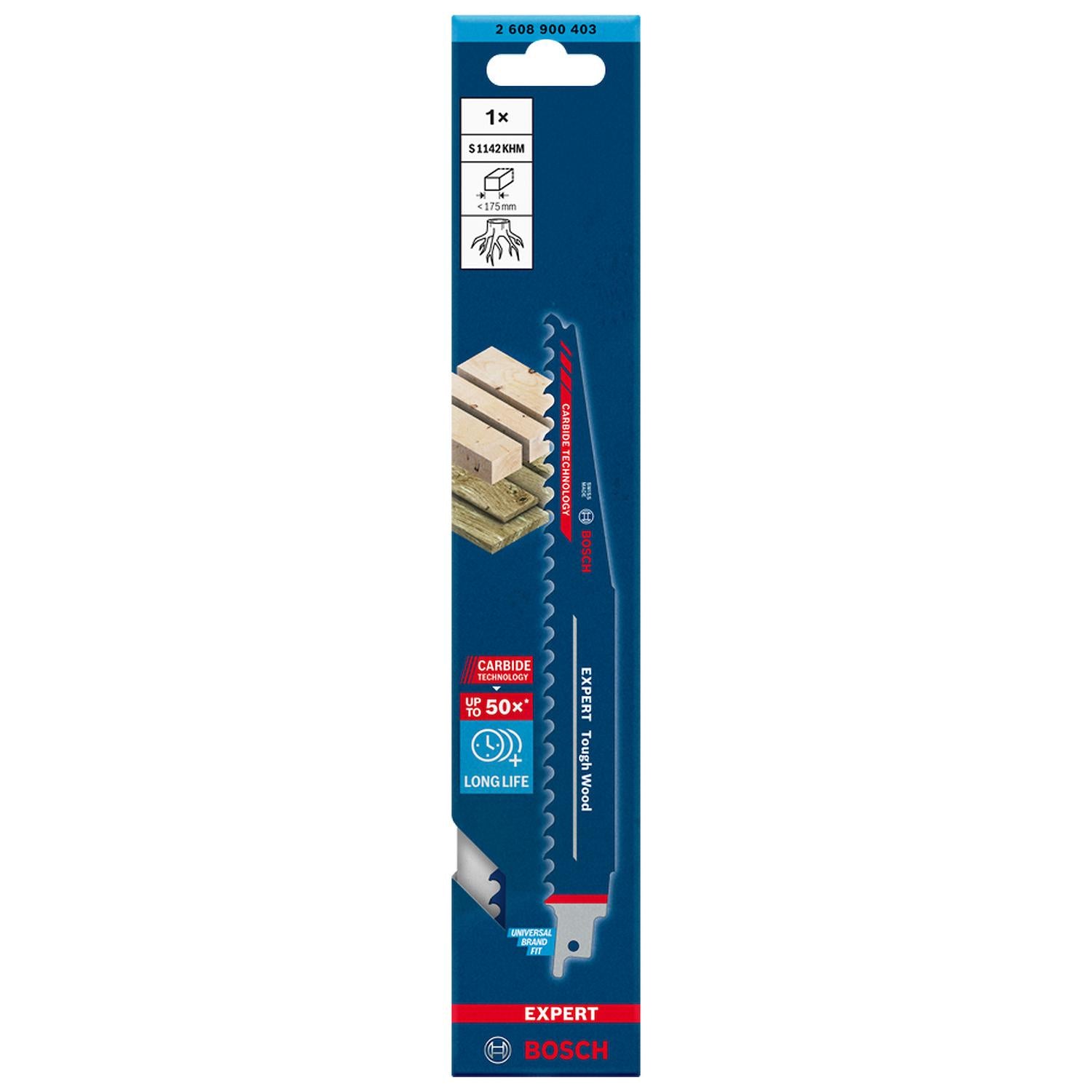 Hoja de Sierra Sable EXPERT Tough Wood 225mm - Bosch - Herram.cl