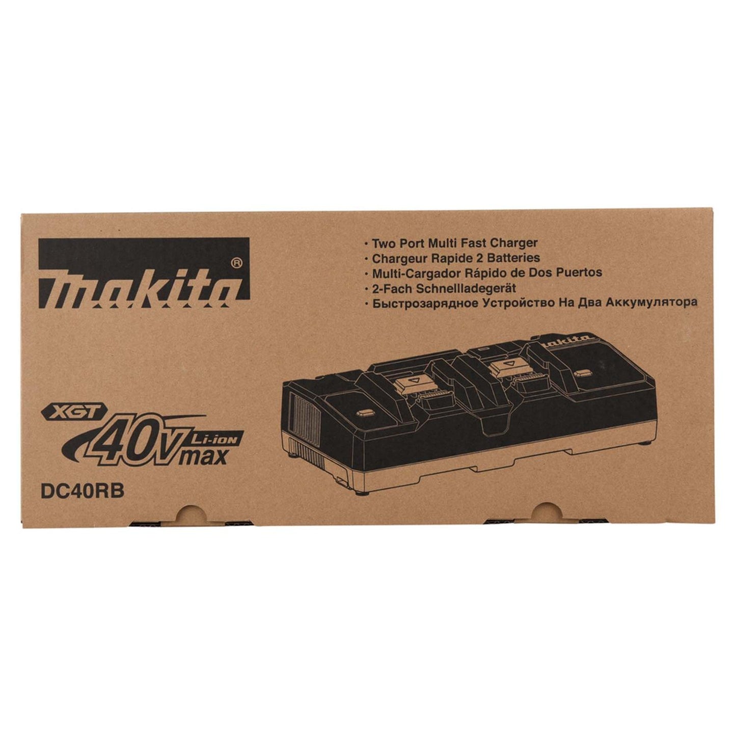 Cargador rápido doble XGT 40 V Max. (DC40RB) Caja - Makita - Herram.cl