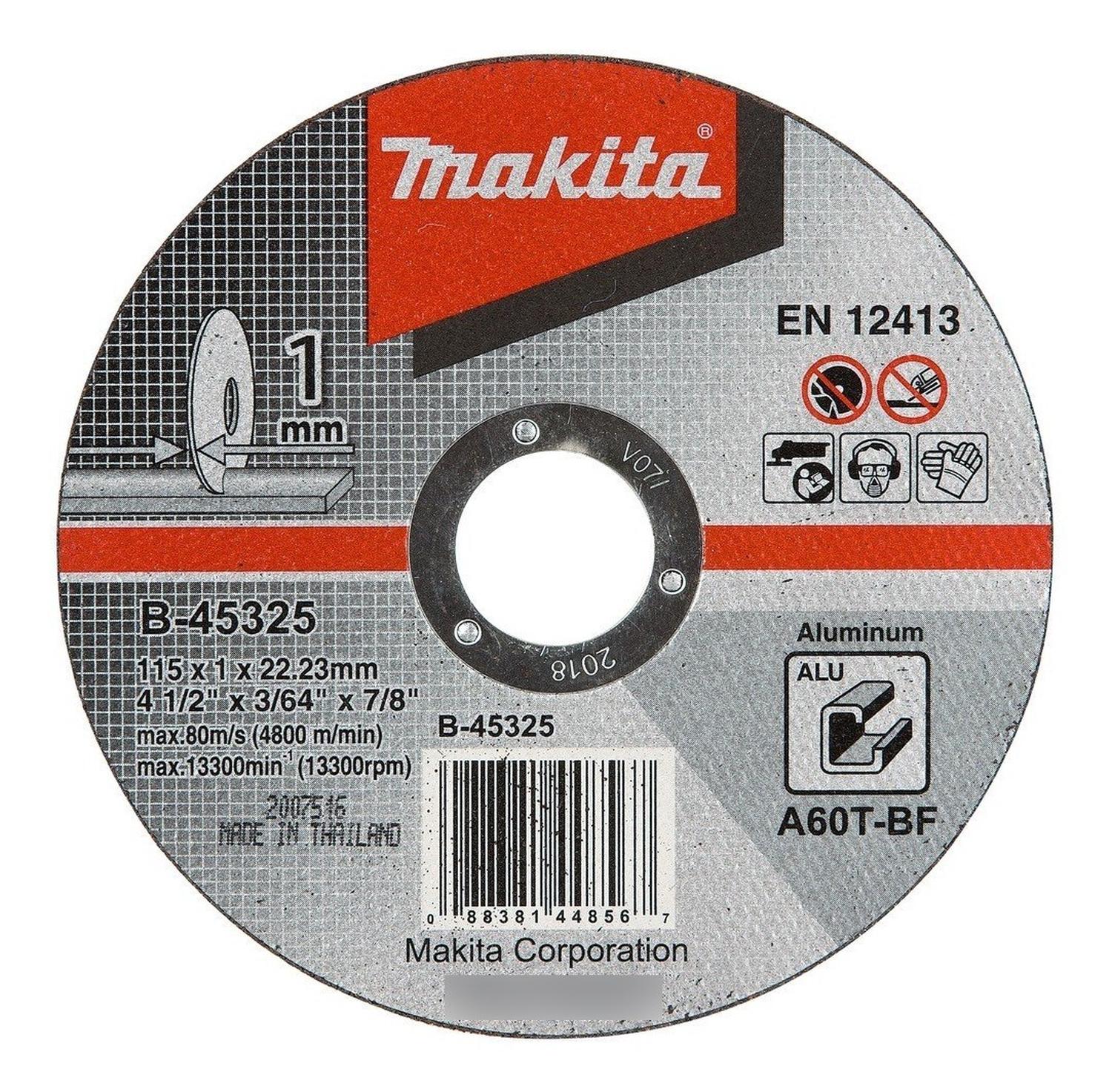 Discos Corte Aluminio 4 1/2'' X 1mm - Makita - Herram.cl