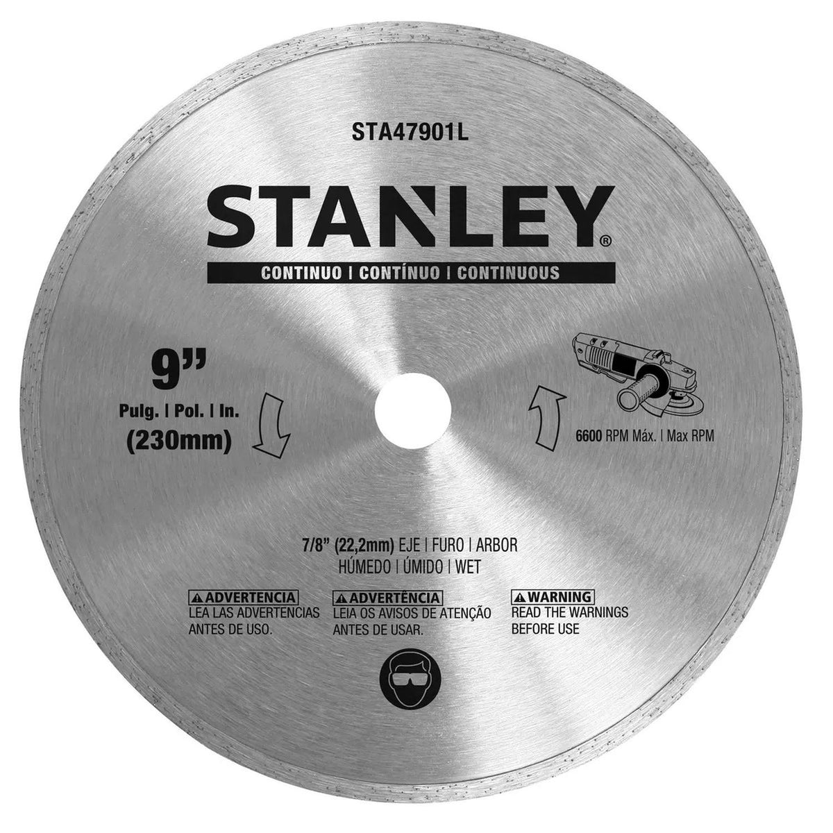 Disco Diamantado Continuo Ø 9''x7/8'' - Stanley - Herram.cl