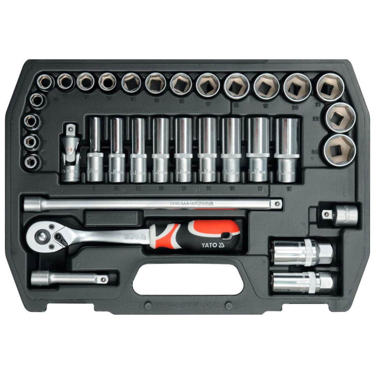 Juego de Dados y puntas 3/8'' 58 Pzas - Yato - Herram.cl