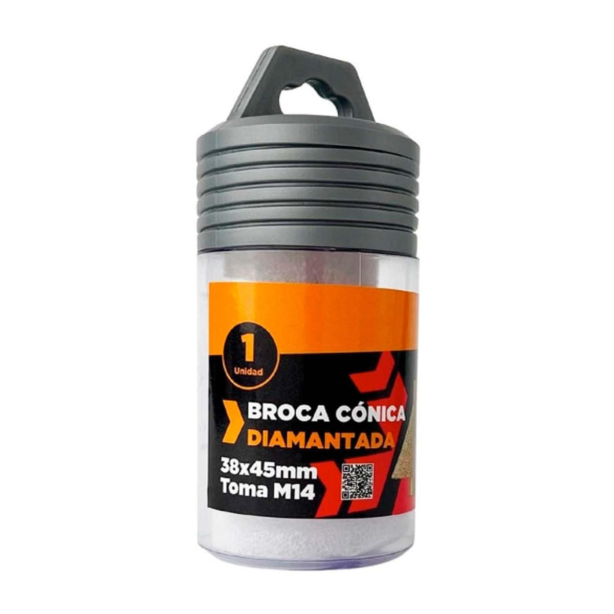 Broca Cónica Diamantada 38x45mm M14 - HEMIC - Herram.cl