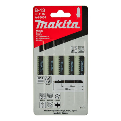 Set 5 Hojas De Calar Madera, Plástico 80mm /9T - Makita - Herram.cl