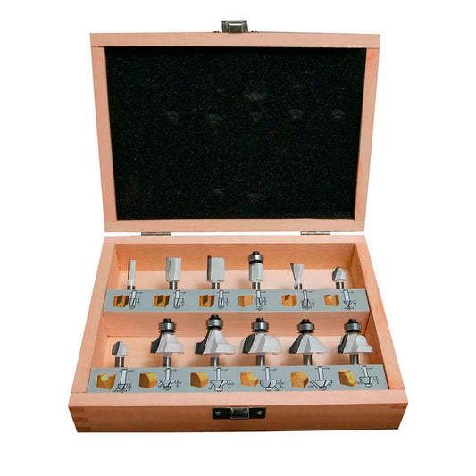 Kit de Fresas para Router 1/4'' Estuche de Madera - Makita - Herram.cl