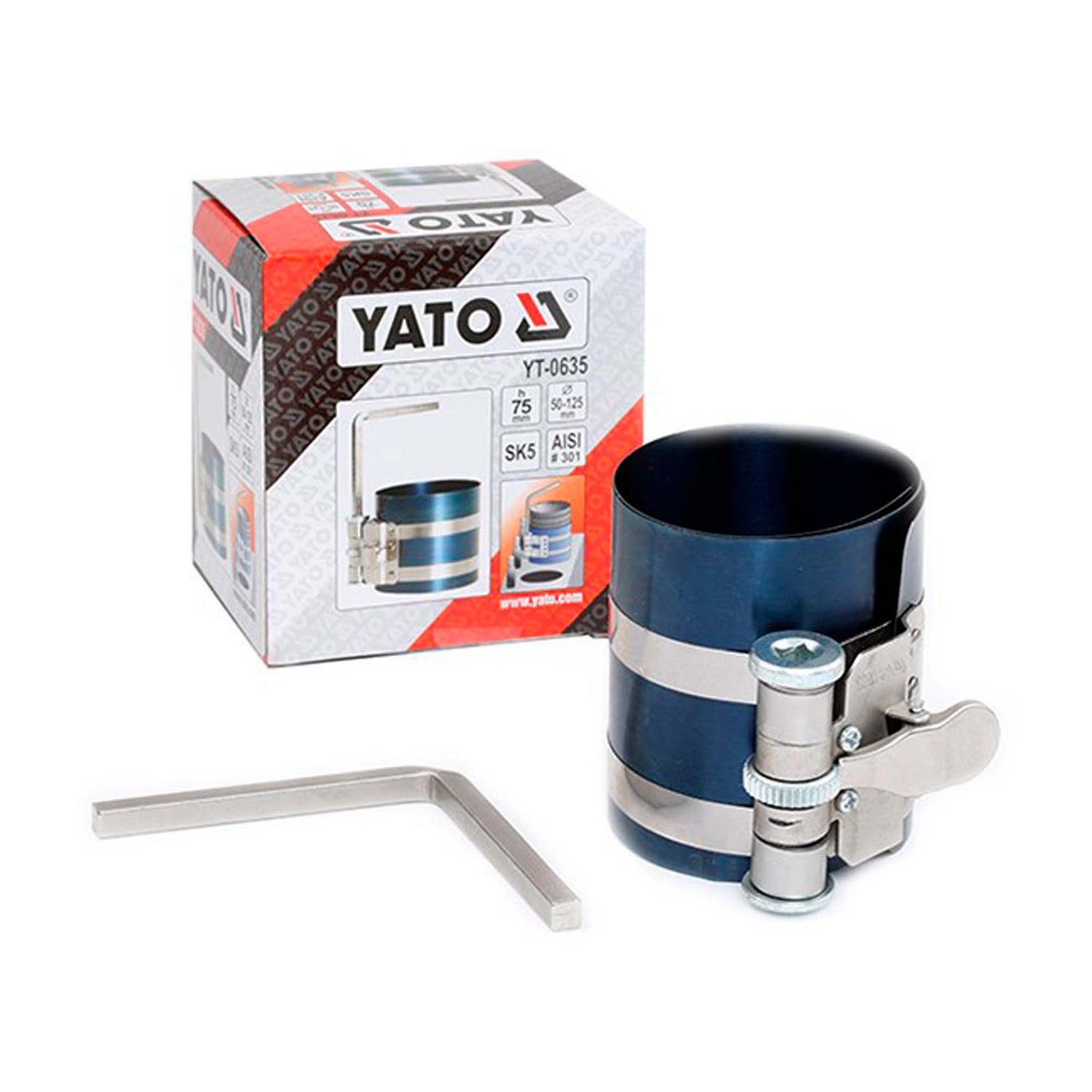 Compresor De Anillos De Pistón Ø 50 - 125mm, H 75mm - Yato - Herram.cl