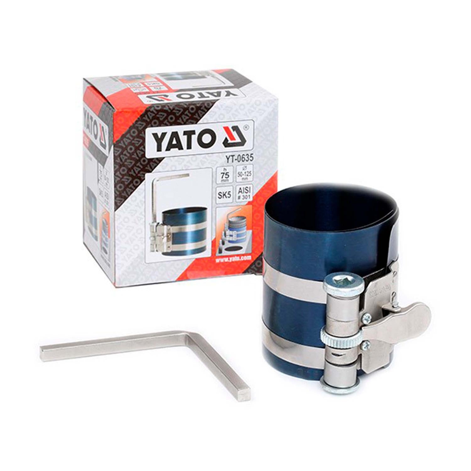 Compresor De Anillos De Pistón Ø 50 - 125mm, H 75mm - Yato - Herram.cl