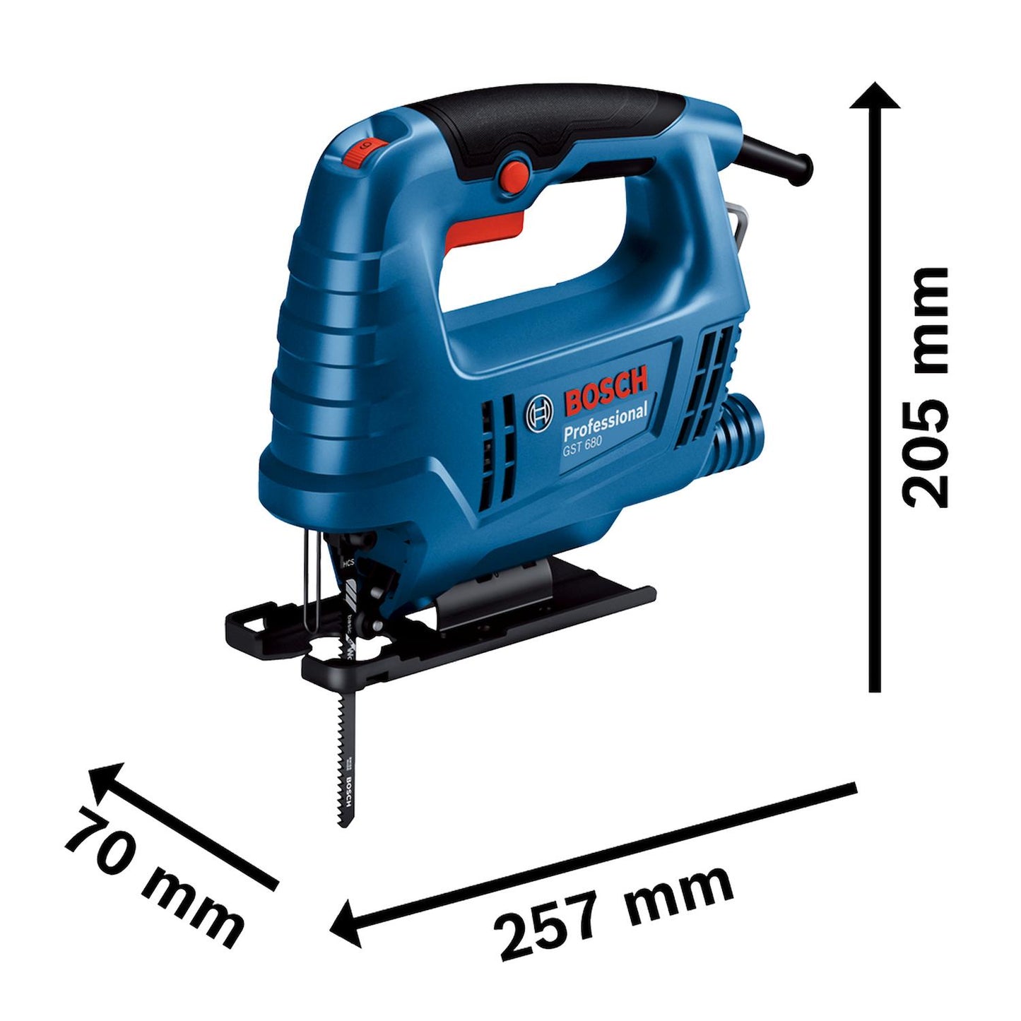 Sierra caladora Bosch GST 680 500 W - Herram.cl