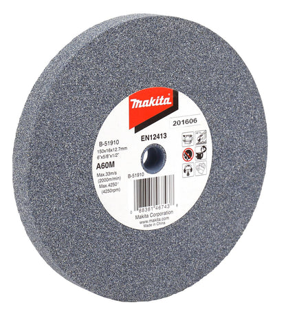 Piedra Para Esmeril de Banco 6''x5/8''x1/2'' A60MV - Makita - Herram.cl