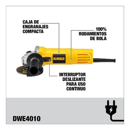 Esmeril Angular 4 - 1/2'' (115mm) 750 W - DeWALT - Herram.cl