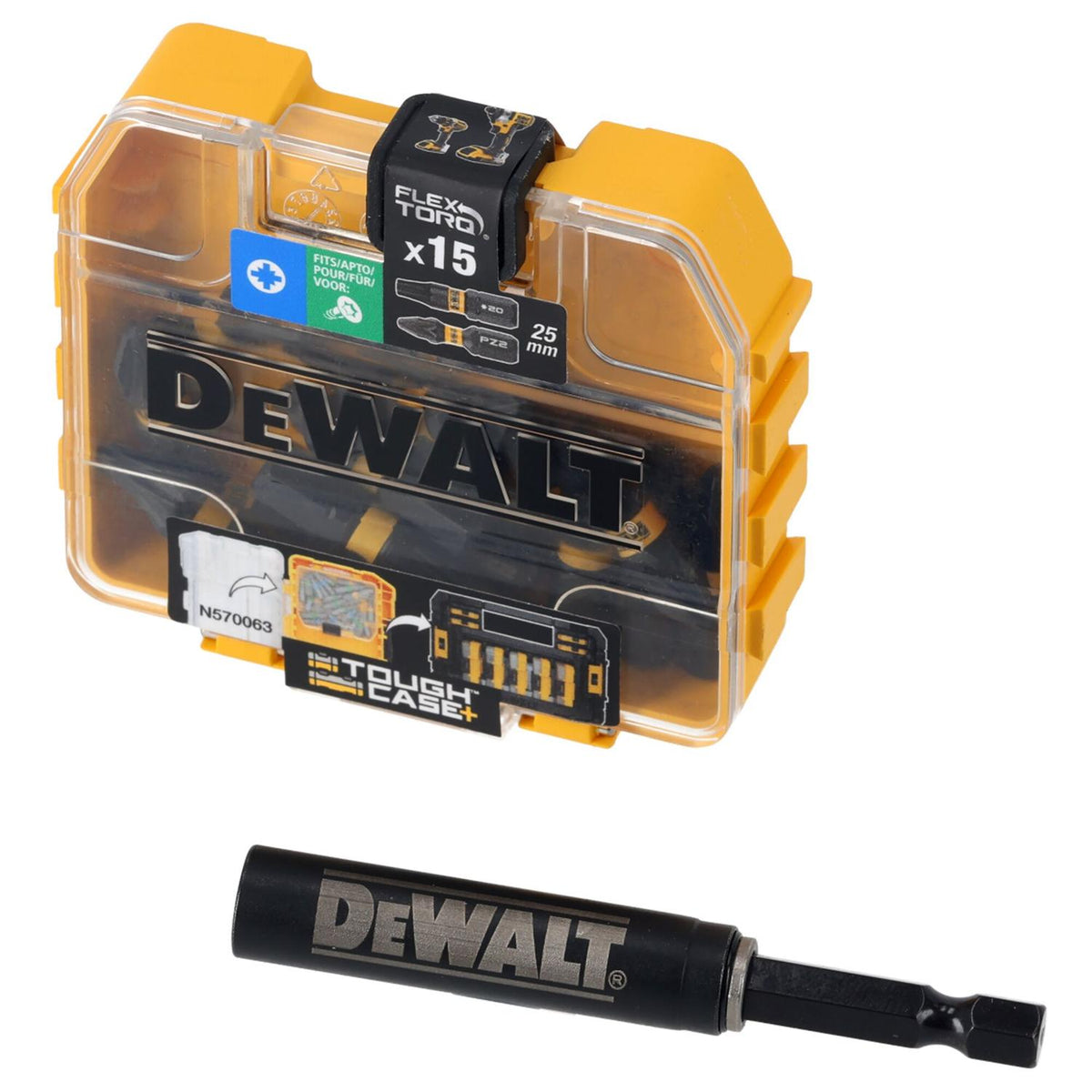 Juego De Puntas FLEX TORQ 15 Pzas - DeWALT - Herram.cl