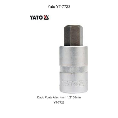 Dado Punta Allen 4mm 1/2'' 50mm Yato YT-7723 - Herram.cl
