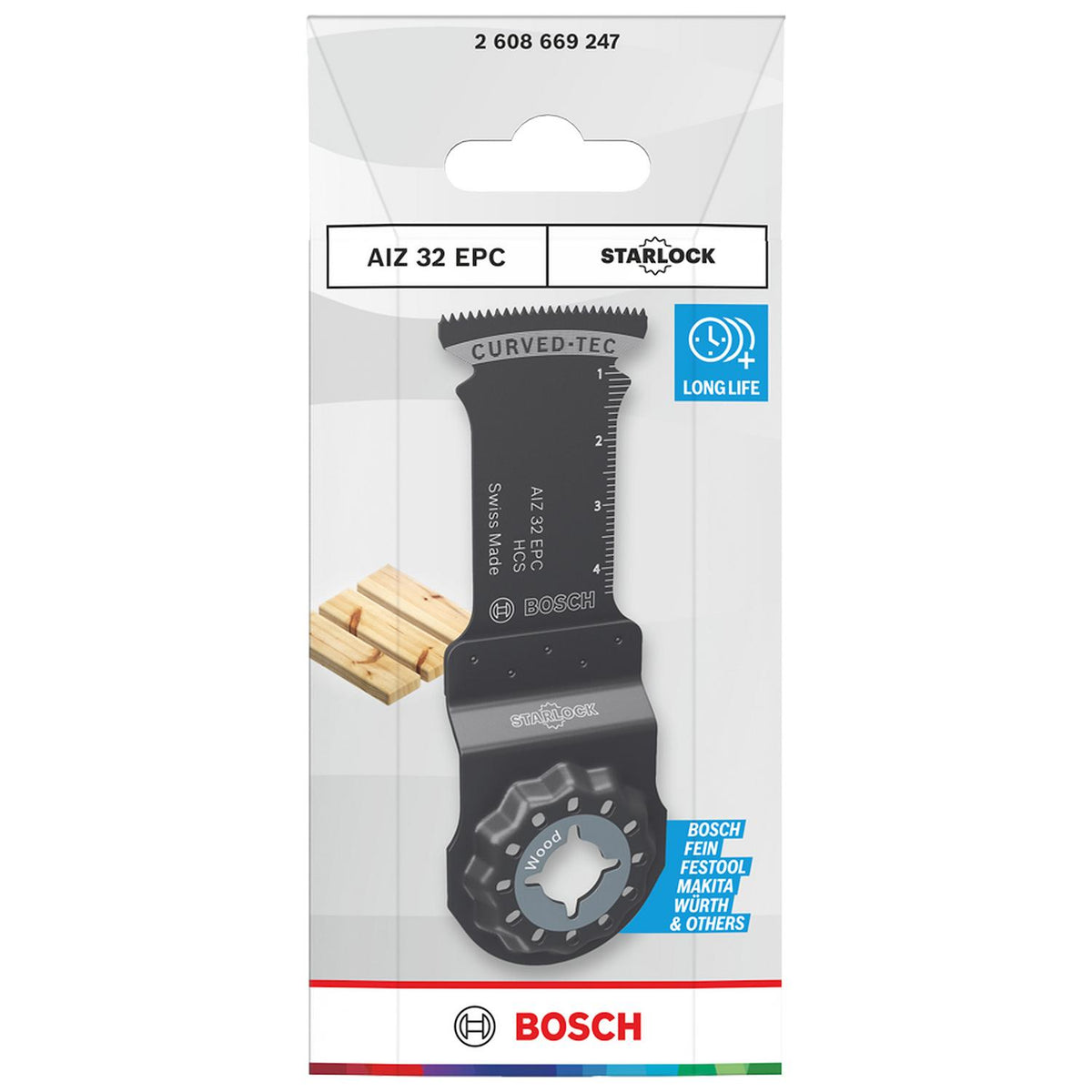Hoja Multiherramienta Bosch AIZ 32 EPC Madera 32mm Starlock - Herram.cl