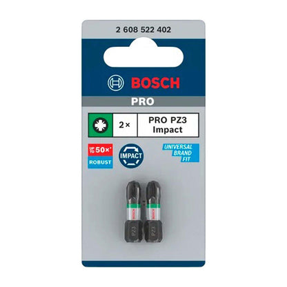 Puntas PRO Impact PZ3x25mm 2 Pzas - Bosch - Herram.cl