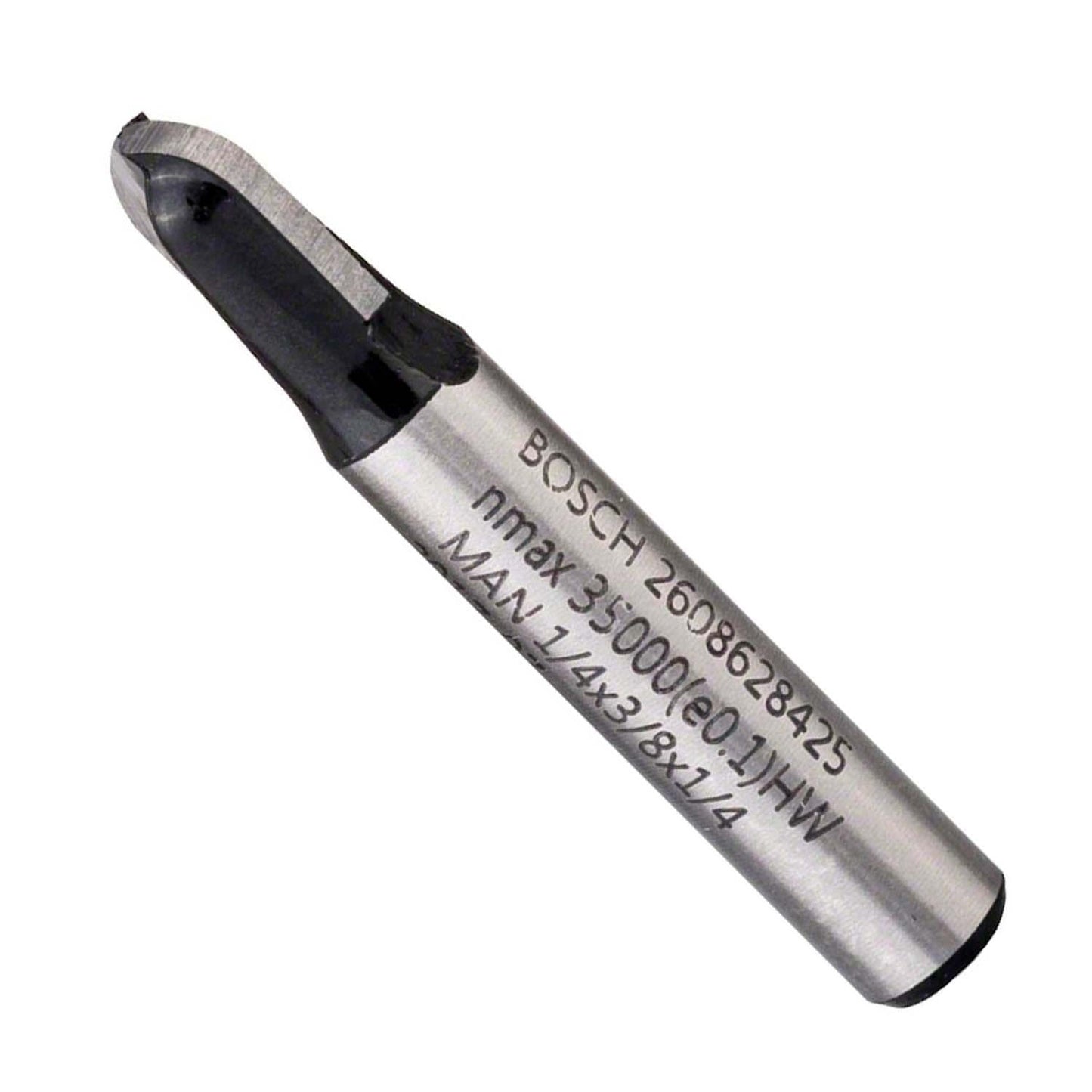 Fresa De Media Caña 1/4, R1 3,2mm, D 9,5mm, L9,2mm Bosch - Herram.cl