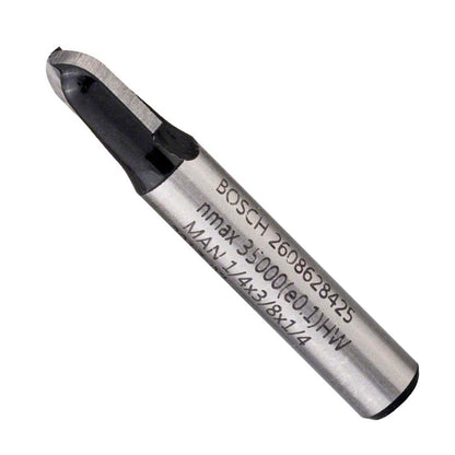 Fresa De Media Caña 1/4, R1 3,2mm, D 9,5mm, L9,2mm Bosch - Herram.cl