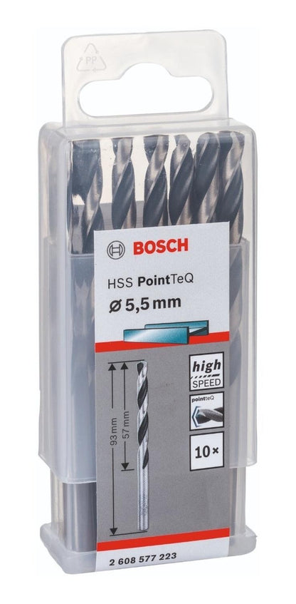 Caja Con 10 Unidades Broca Para Metal HSS - pointteq 5,5mm - Herram.cl
