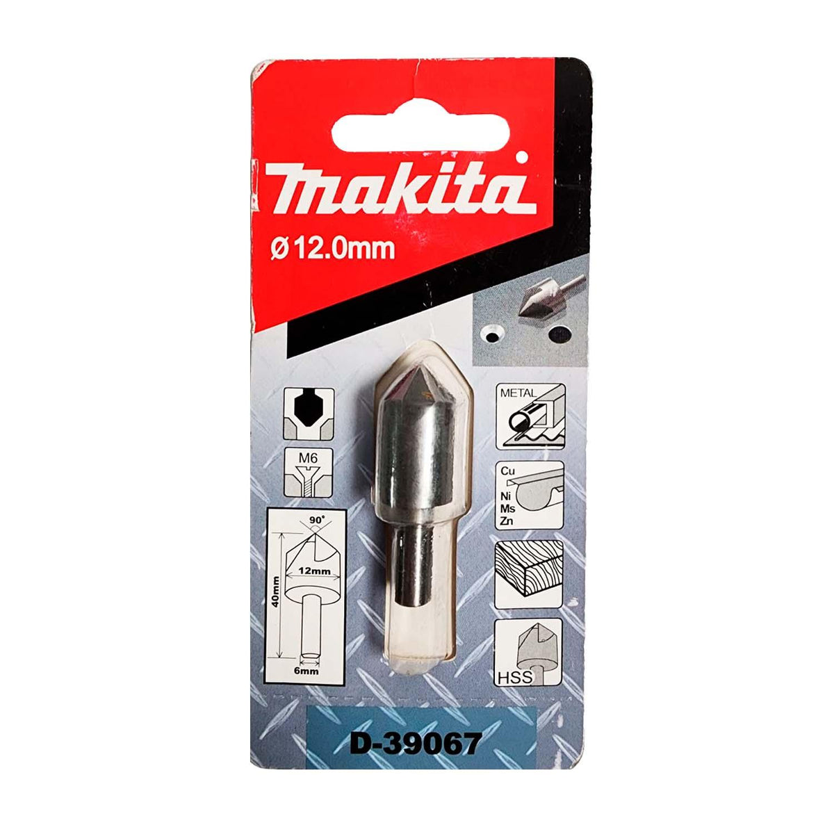 Broca Avellanadora 90° HSS 12x40mm Metal - Makita - Herram.cl