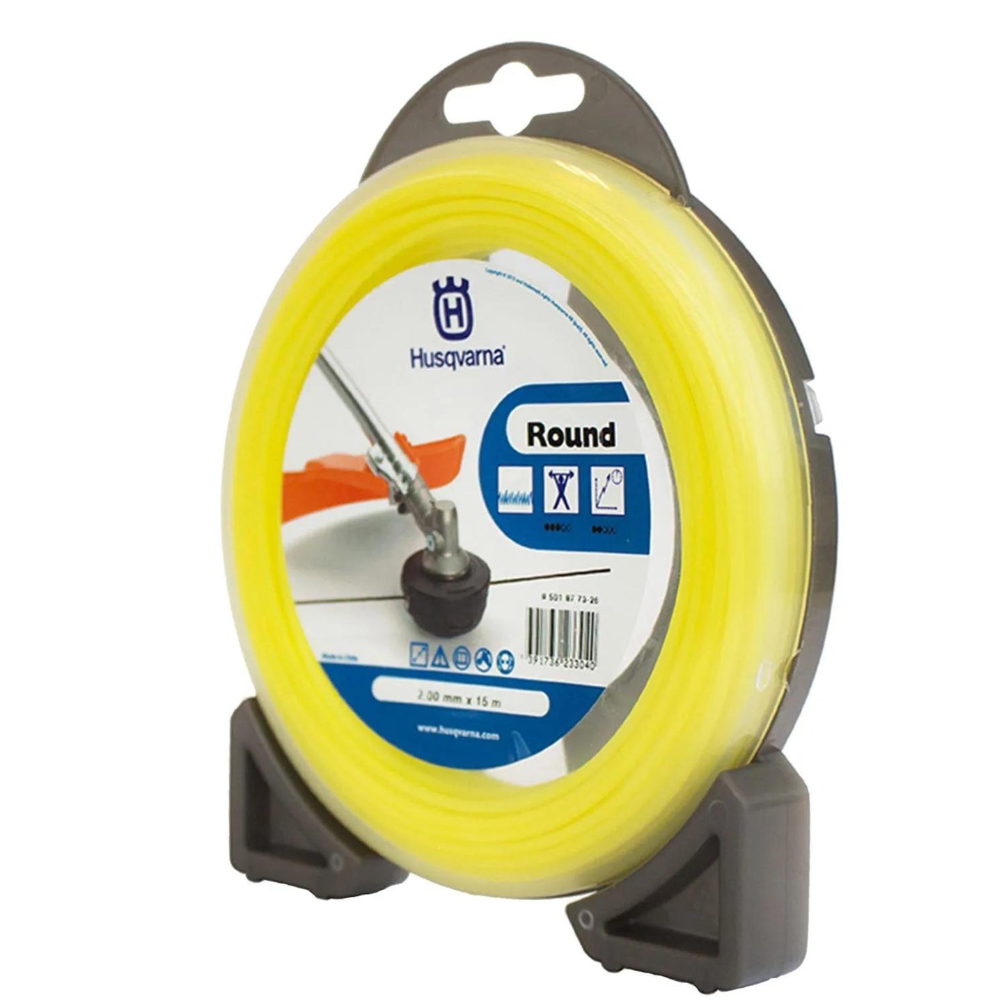 Rollo de hilo de corte nylon Husqvarna 2,0mm x 15 mm - Herram.cl