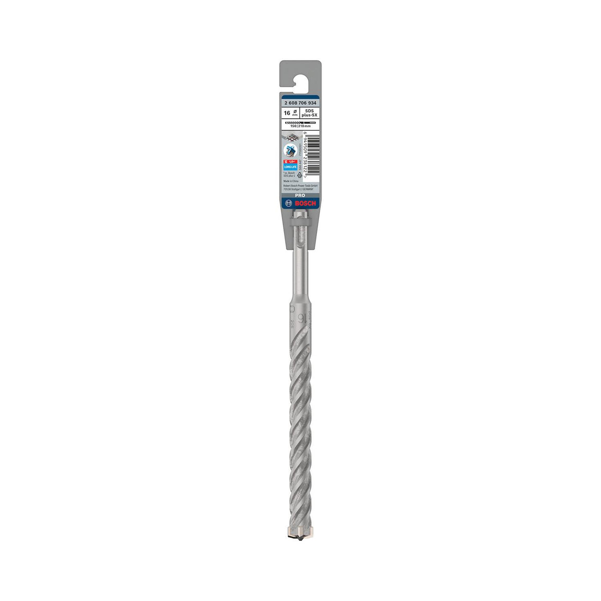Broca Hormigón Bosch PRO SDS-Plus-5X 16x210mm 4 Filos - Herram.cl