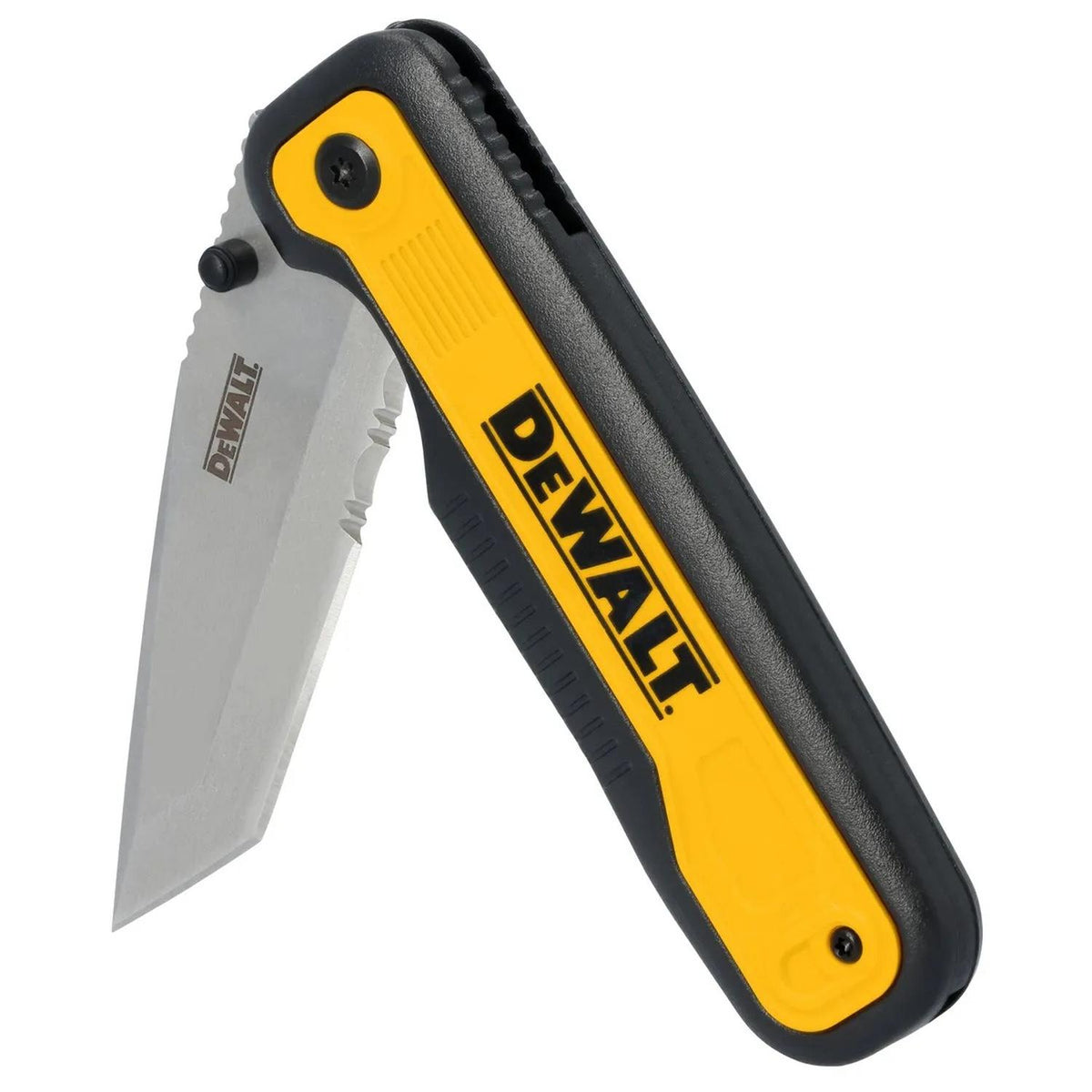 Navaja de bolsillo plegable, tanto dentada, DeWalt DWHT10994 - Herram.cl