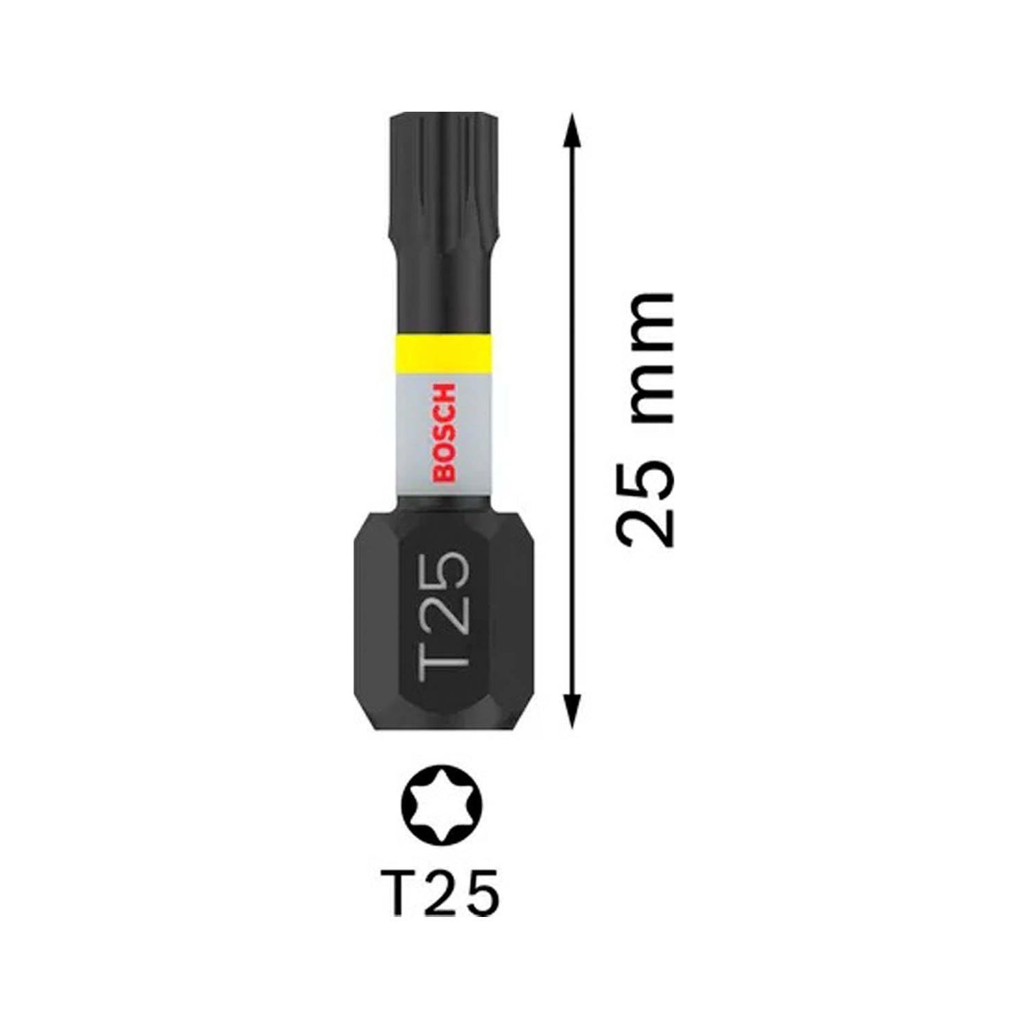 Puntas PRO Impact T25x25mm 2 Pzas - Bosch - Herram.cl