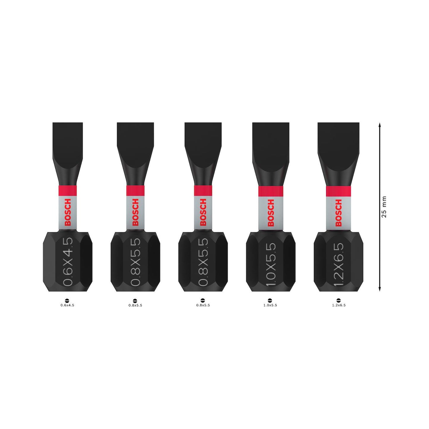 Juego De Puntas PRO Impact SLx25mm 5 Pzas - Bosch - Herram.cl