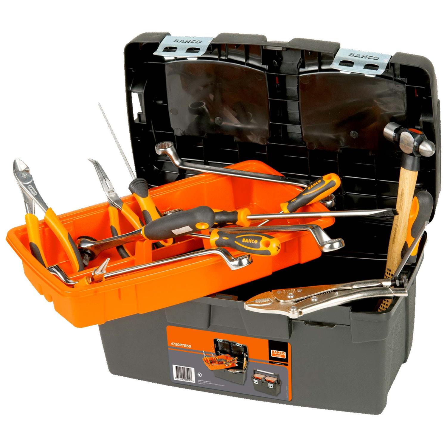 Kit Caja Baúl 78 L + Caja Plástica 27 L - Bahco - Herram.cl