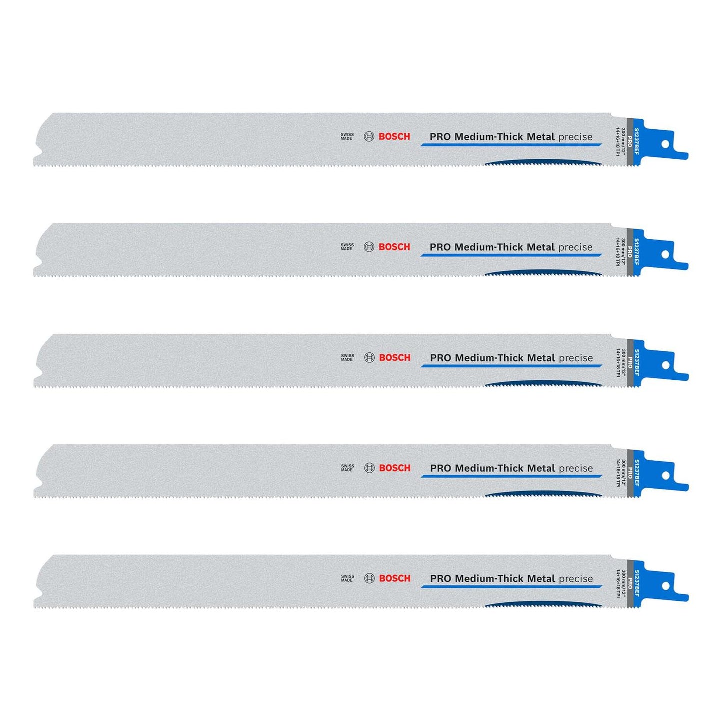 Hoja de sierra sable PRO Medium Metal 12'' 5 Pzas - Bosch - Herram.cl
