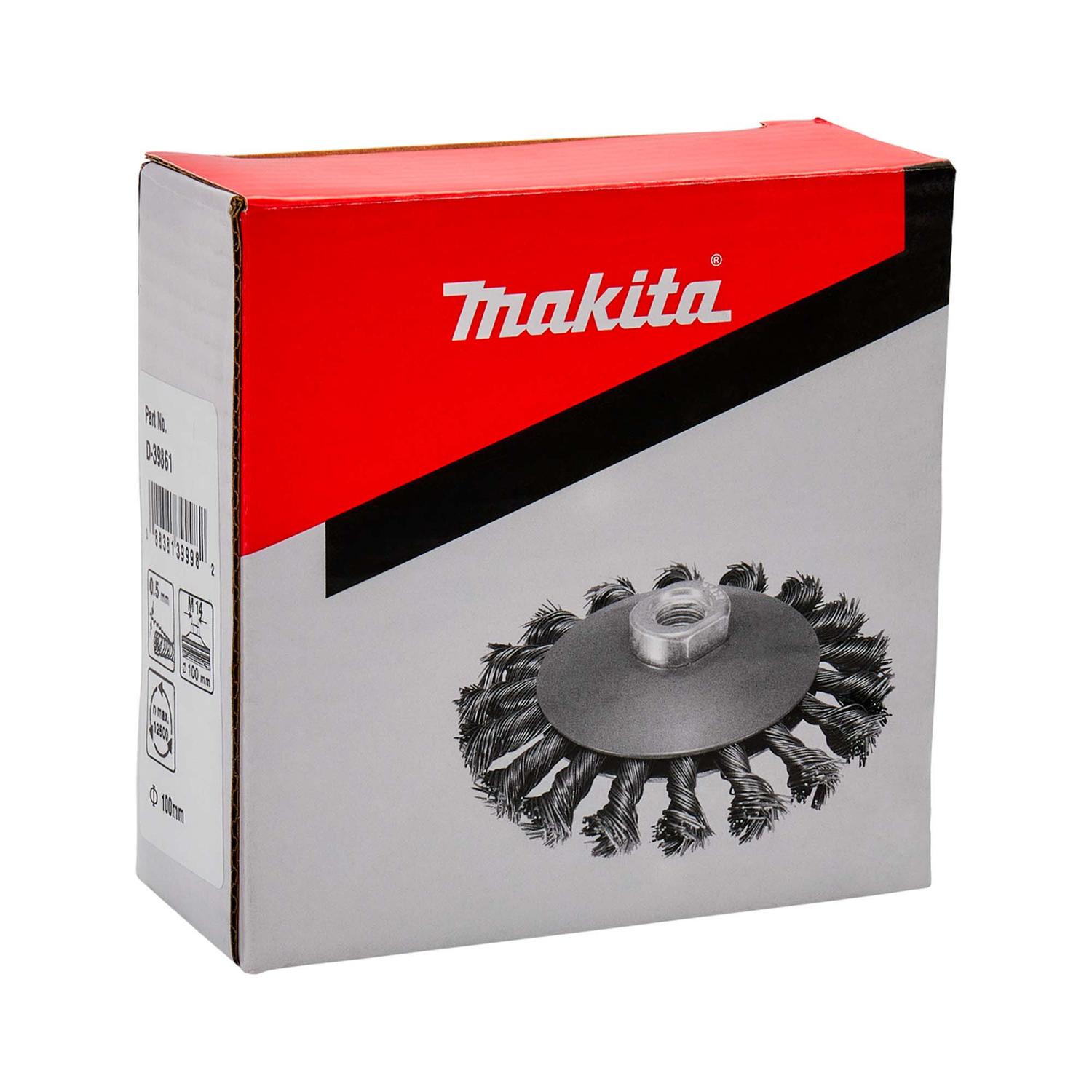 Grata Cónica Trenzada 100x0,5mm / M14 - Makita - Herram.cl