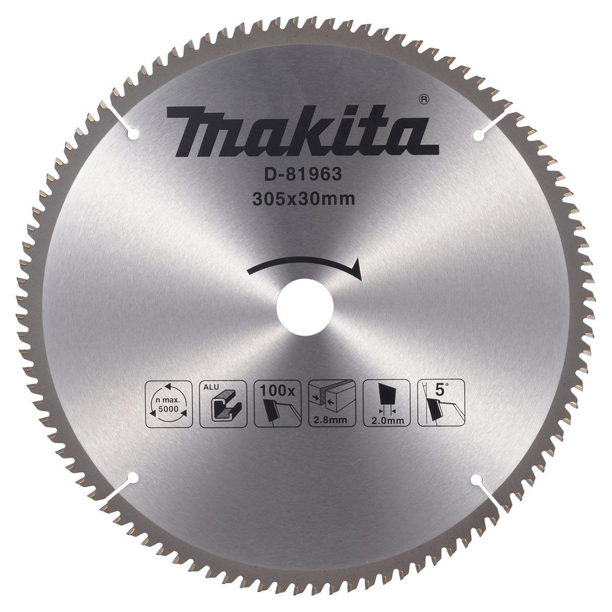 Disco Sierra Aluminio 12'' 305mm 100D Makita D-81963 - Herram.cl