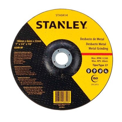 Disco de Desbaste Stanley STA0414 Metal 7"x6mm - Herram.cl
