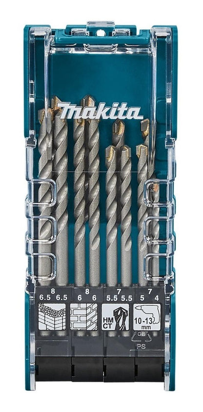 Set Brocas para Concreto TCT (4 - 8mm) 12 Pzas - Makita - Herram.cl