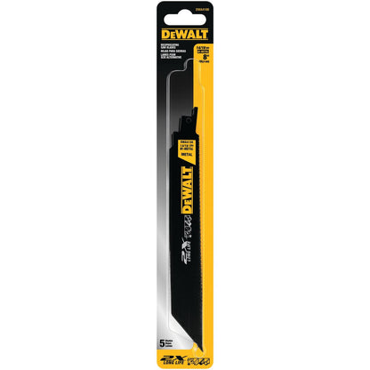 Pack 5 Hojas De Sierra Sable 2X Metal 8'' 14 - 18 TPI - DeWALT - Herram.cl