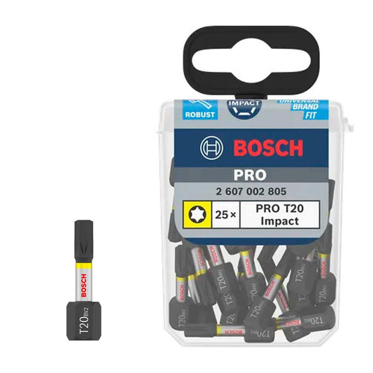 Puntas PRO Impact T20x25mm 25 Pzas - Bosch - Herram.cl