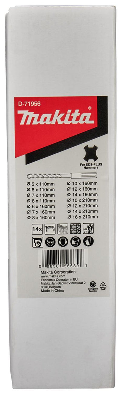 Juego de brocas SDS - Plus 14 Pzas. - Makita - Herram.cl