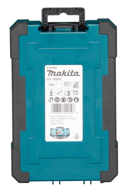 Juego de Brocas Para Metal HSS - CO 1 - 10mm 19 Pzas - Makita - Herram.cl