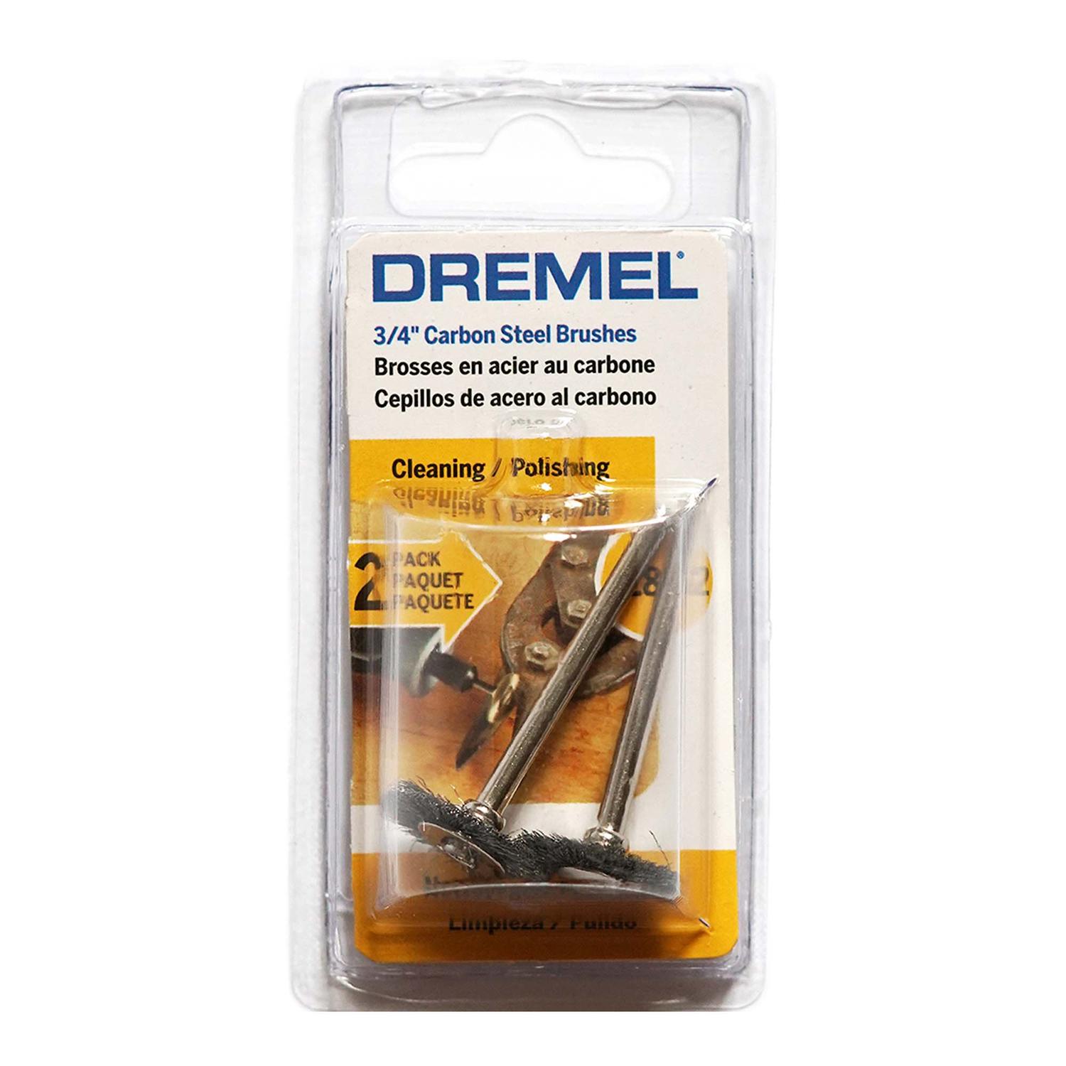 Cepillo de Acero al Carbono 19,1mm (428) 2 Pzas - Dremel - Herram.cl