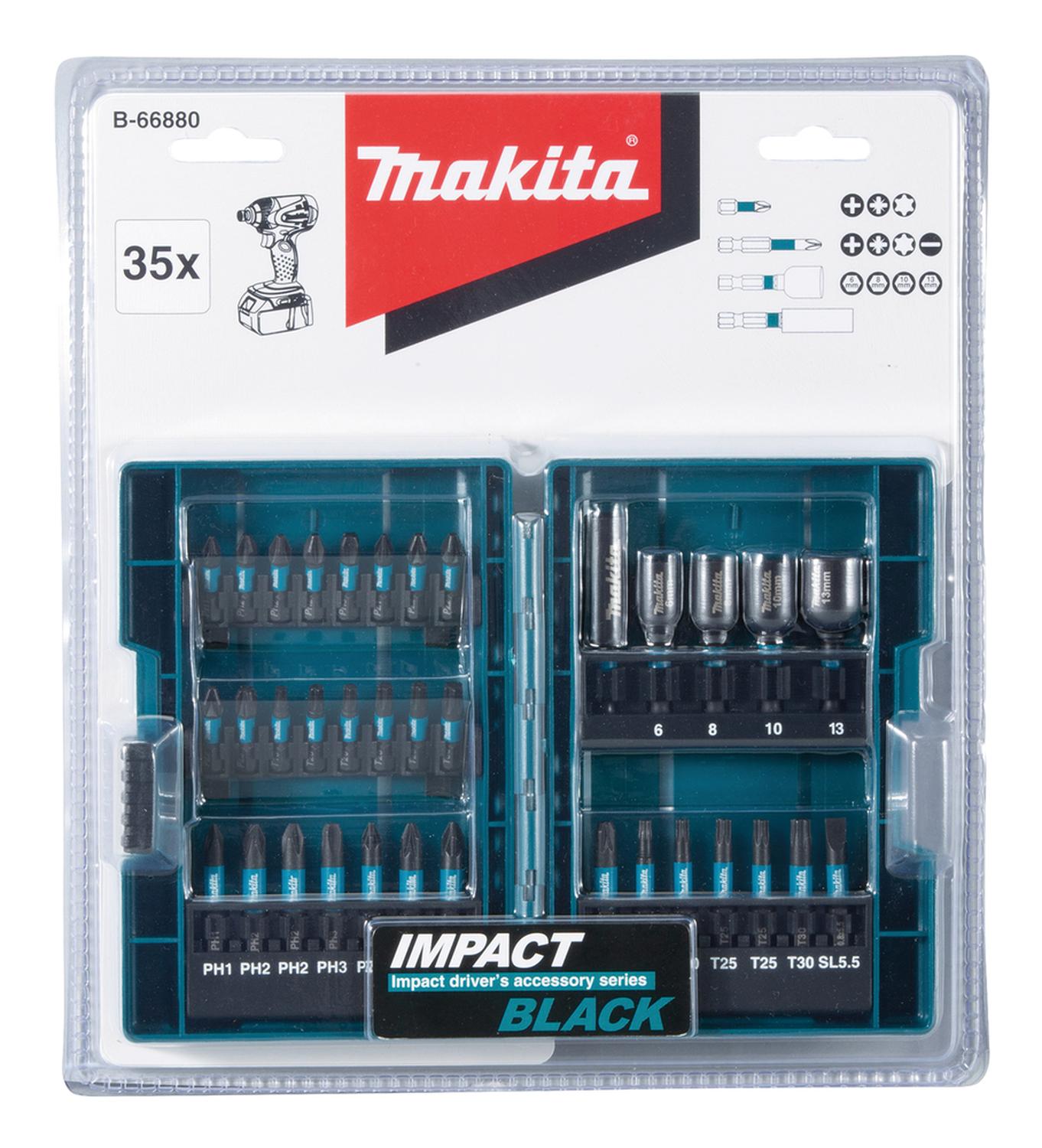 Set De Puntas y Vasos Impact Black 35 Pzas - Makita - Herram.cl
